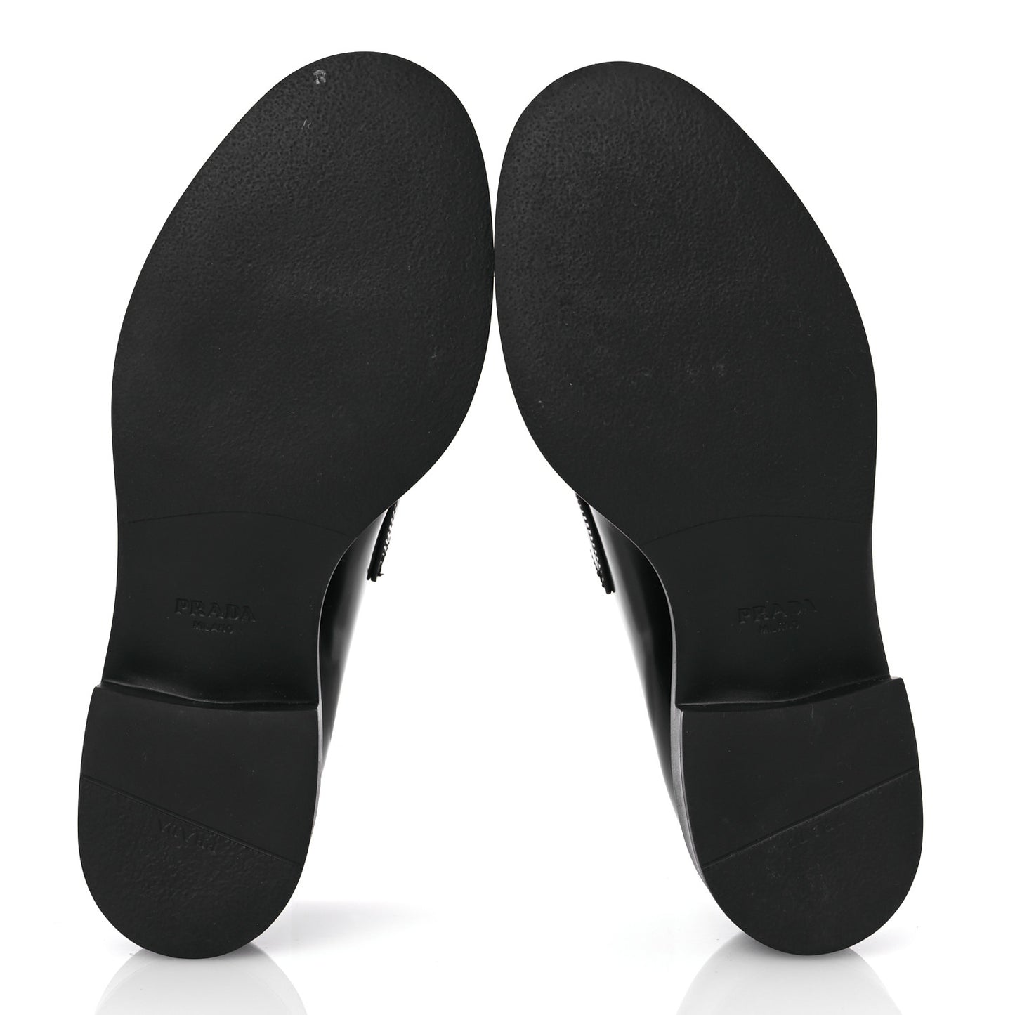 Spazzolato Metal Triangle Logo 50mm Loafers 38.5 Black