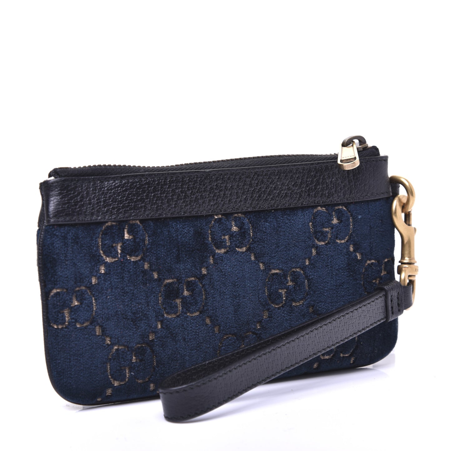 Velvet GG Monogram Textured Calfskin Web Smartphone Case Blue Beige Black