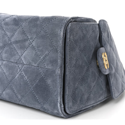 Chanel Suede Quilted Small Chanel 25 Handbag Blue 10 of 11