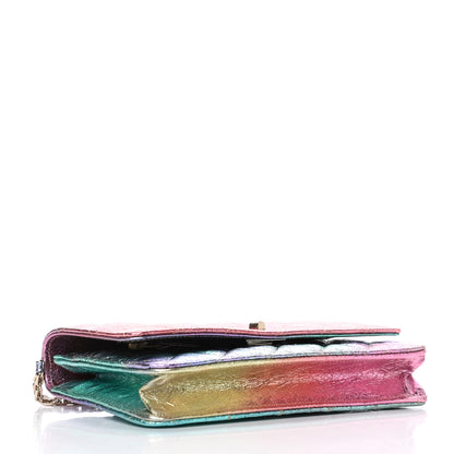 Chanel Metallic Goatskin Quilted 2.55 Reissue Wallet on Chain WOC Multicolor 3 of 4
