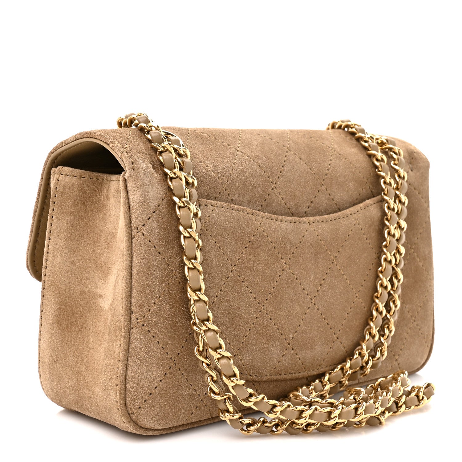 Chanel Suede Calfskin Mini Souplissimo Flap Dark Beige 2 of 9