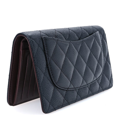 Chanel Caviar Quilted Yen Wallet Black 3 of 10