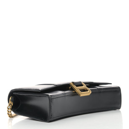 Balenciaga Shiny Box Calfskin Hourglass Chain Bag Black 3 of 8