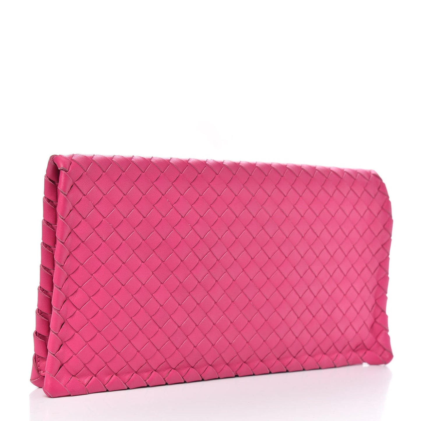 Nappa Intrecciato Turnlock Clutch Deco Rosa Shock