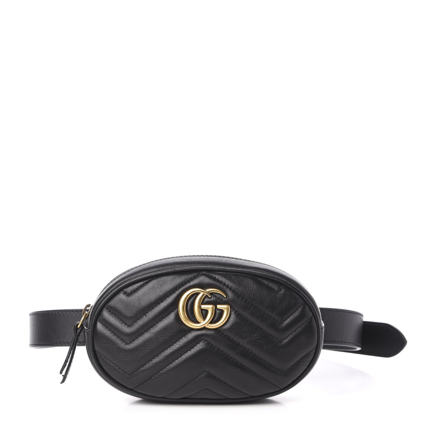 Calfskin Matelasse GG Marmont Belt Bag 85 34 Black