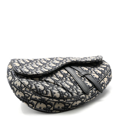 Christian Dior Oblique Mens Saddle Bag Blue 4 of 10