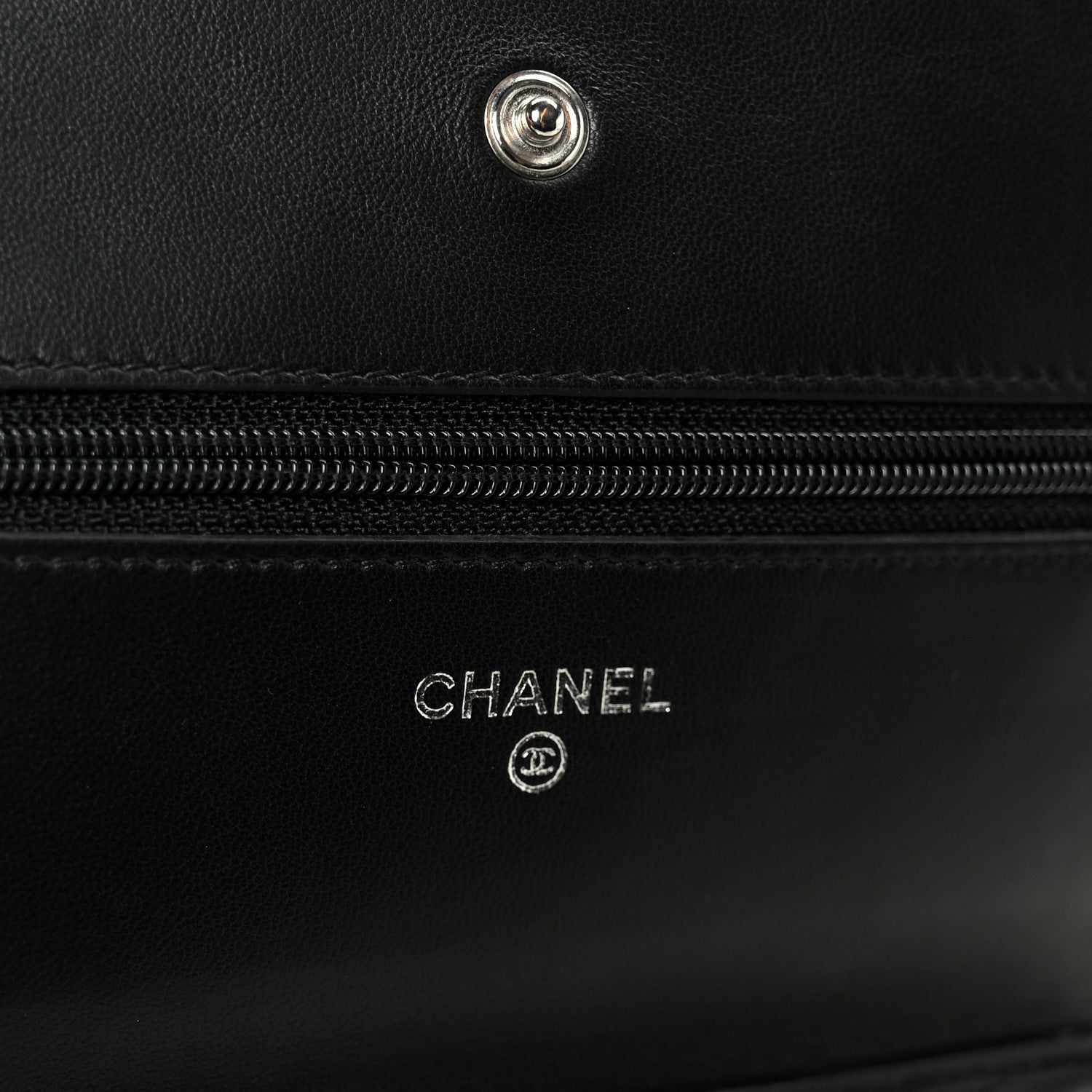 Chanel Lambskin Quilted Wallet On Chain WOC Black 6 of 11