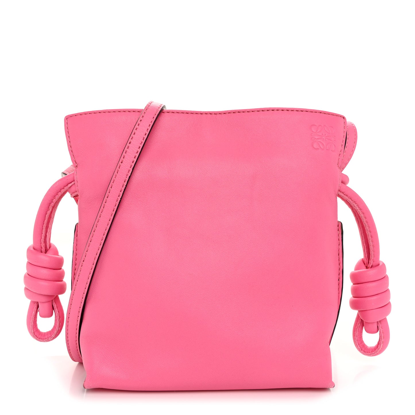 Nappa Mini Flamenco Knot Crossbody Bag Pink