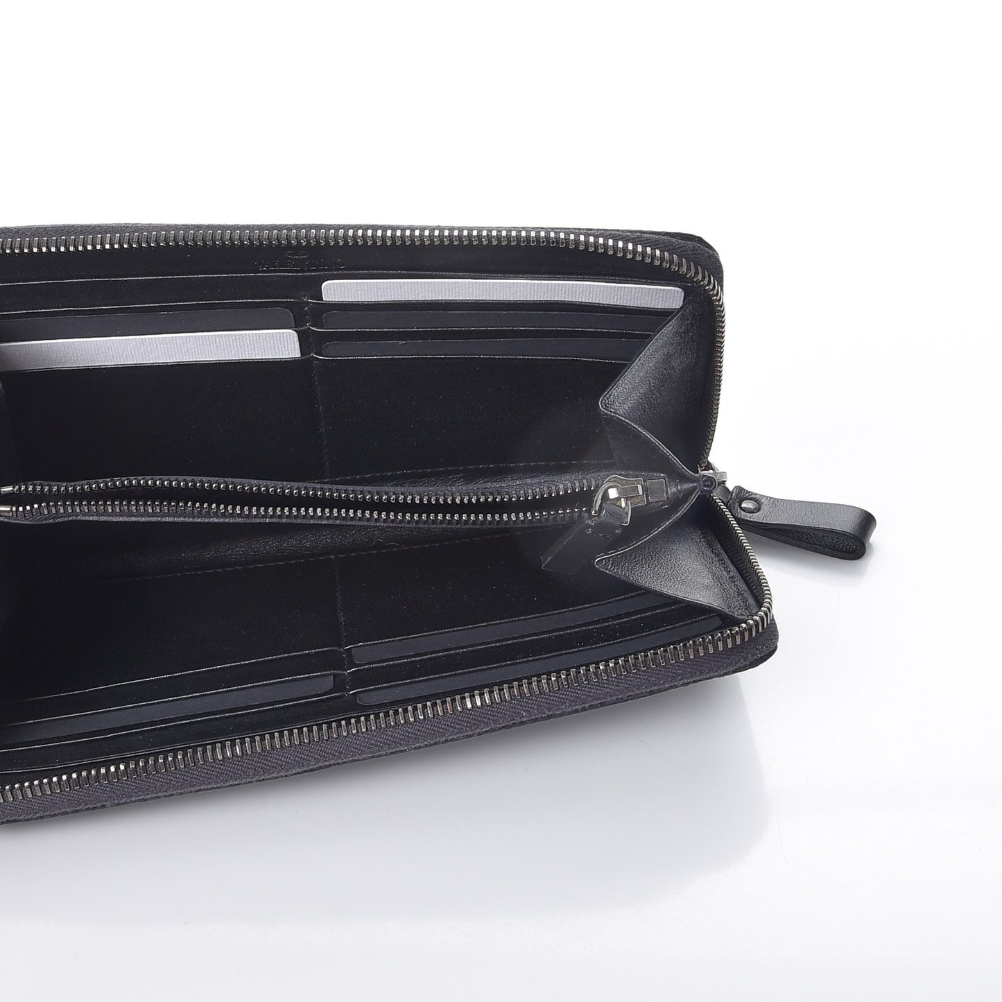 Nylon Camouflage Rockstud Zip Around Wallet Black