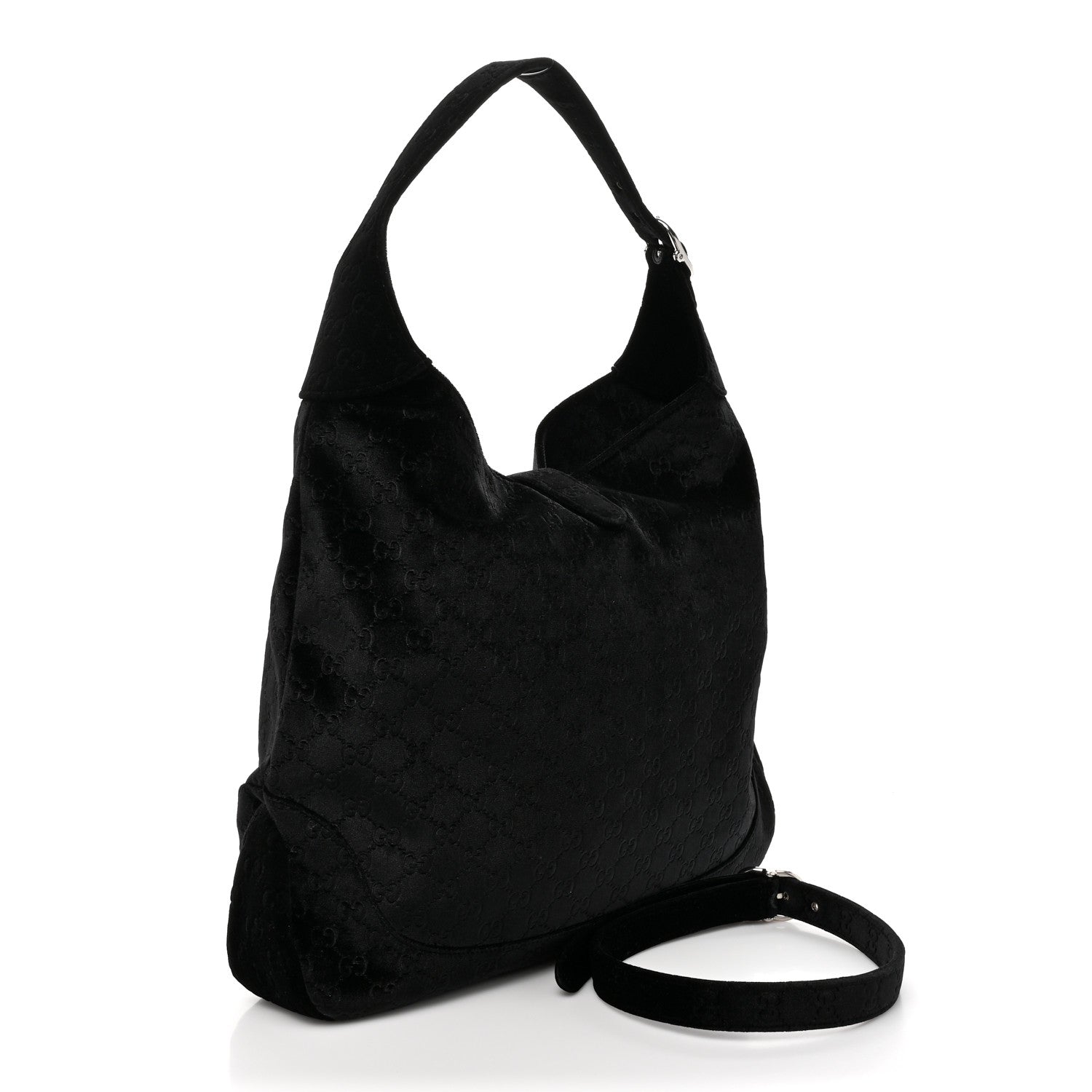 Gucci Velvet Large Jackie 1961 Shoulder Bag Black Black 3 of 10