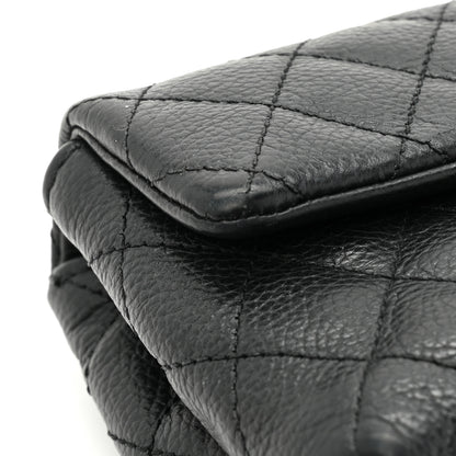Chanel Grained Calfskin Quilted 2.55 Reissue Flap Belt Bag Clutch Black 15 of 16