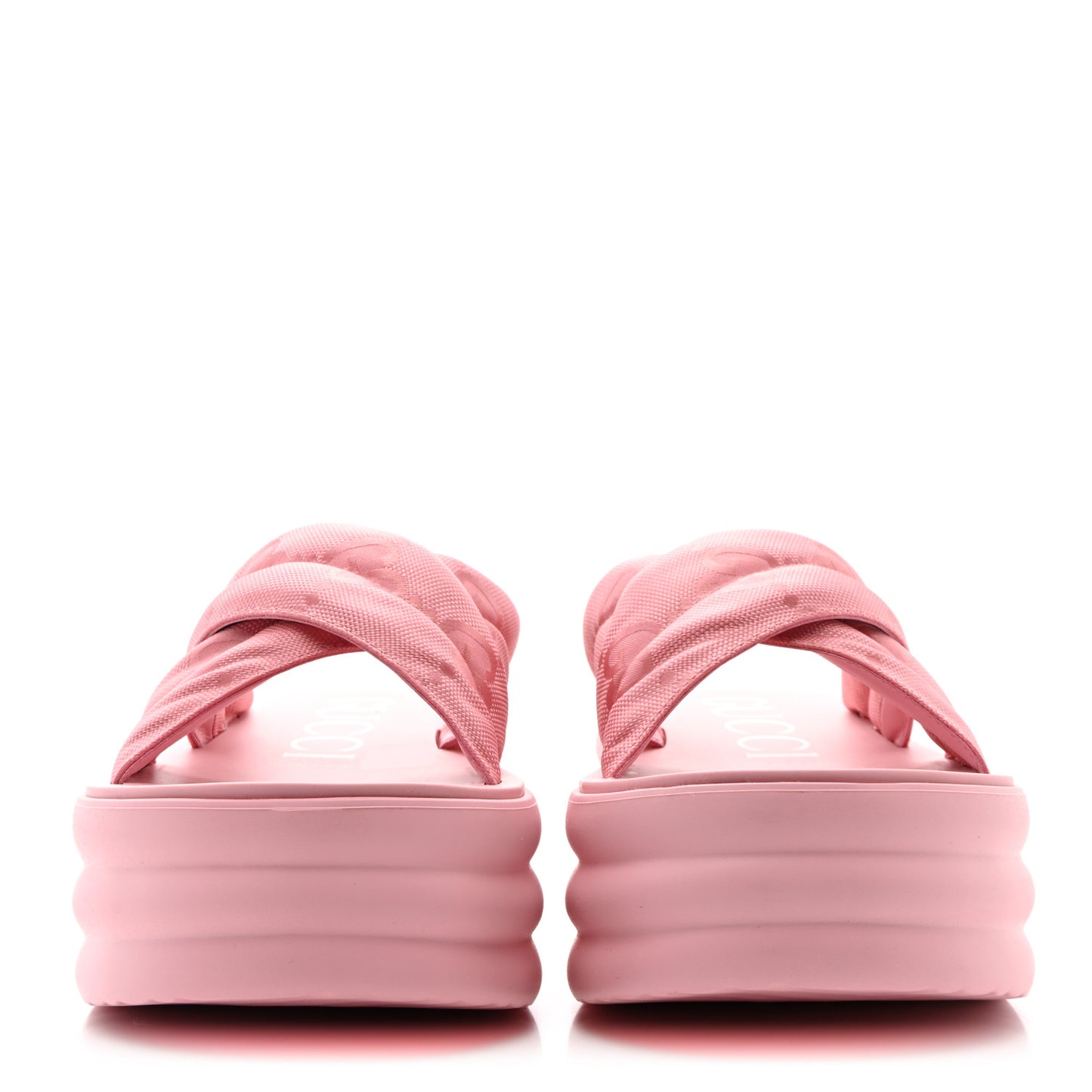 GG Nylon Platform Slide Sandals 39 Hopeful Pink
