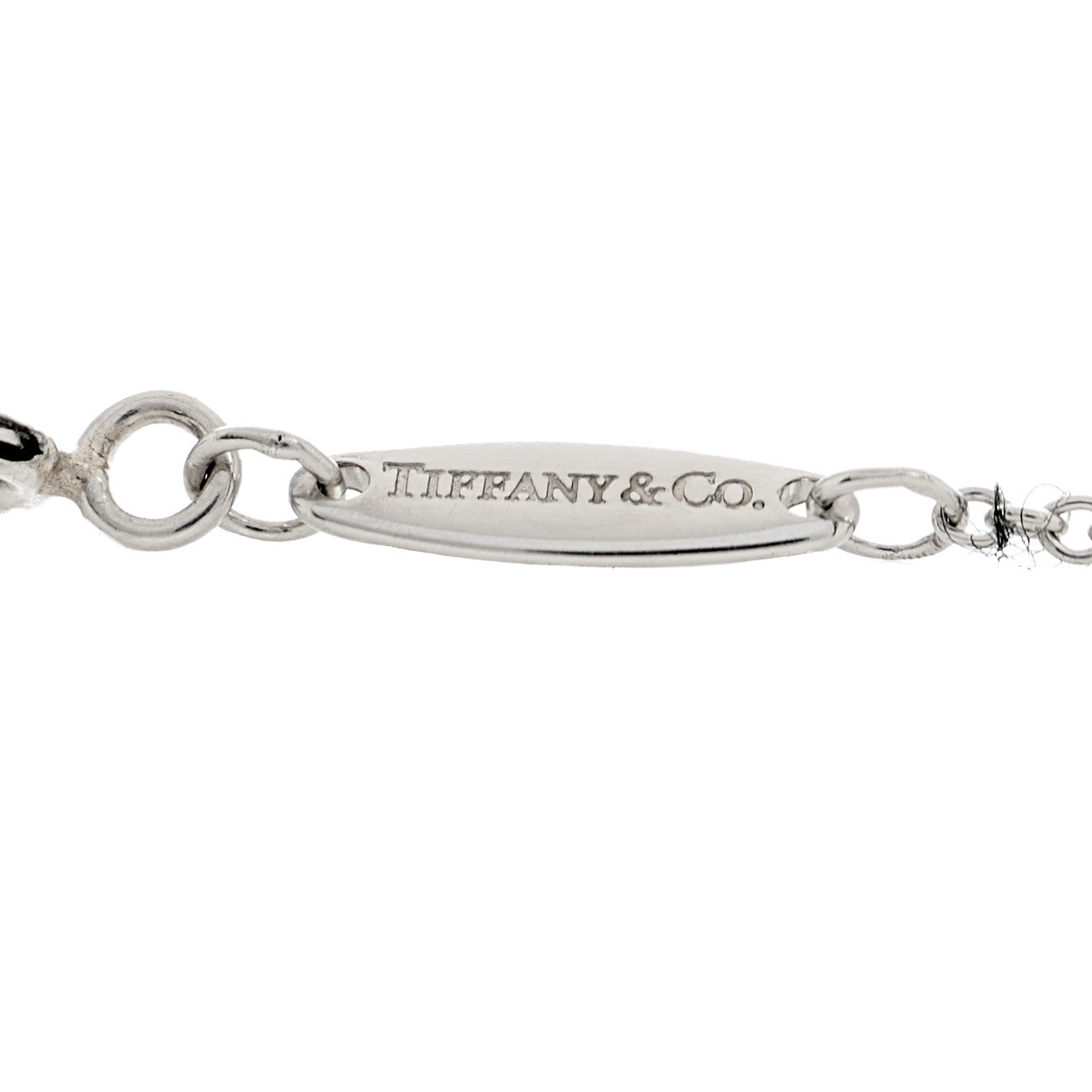 Tiffany Platinum Diamond .08ct Elsa Peretti Diamonds by the Yard Pendant Necklace 5 of 6