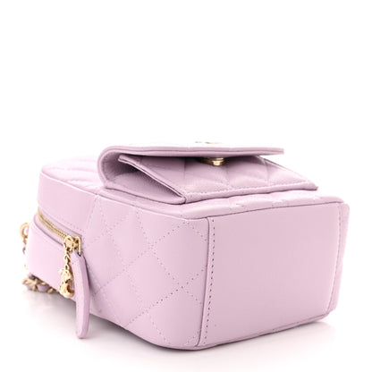 Chanel Caviar Quilted CC Mini Classic Backpack Light Purple 4 of 12