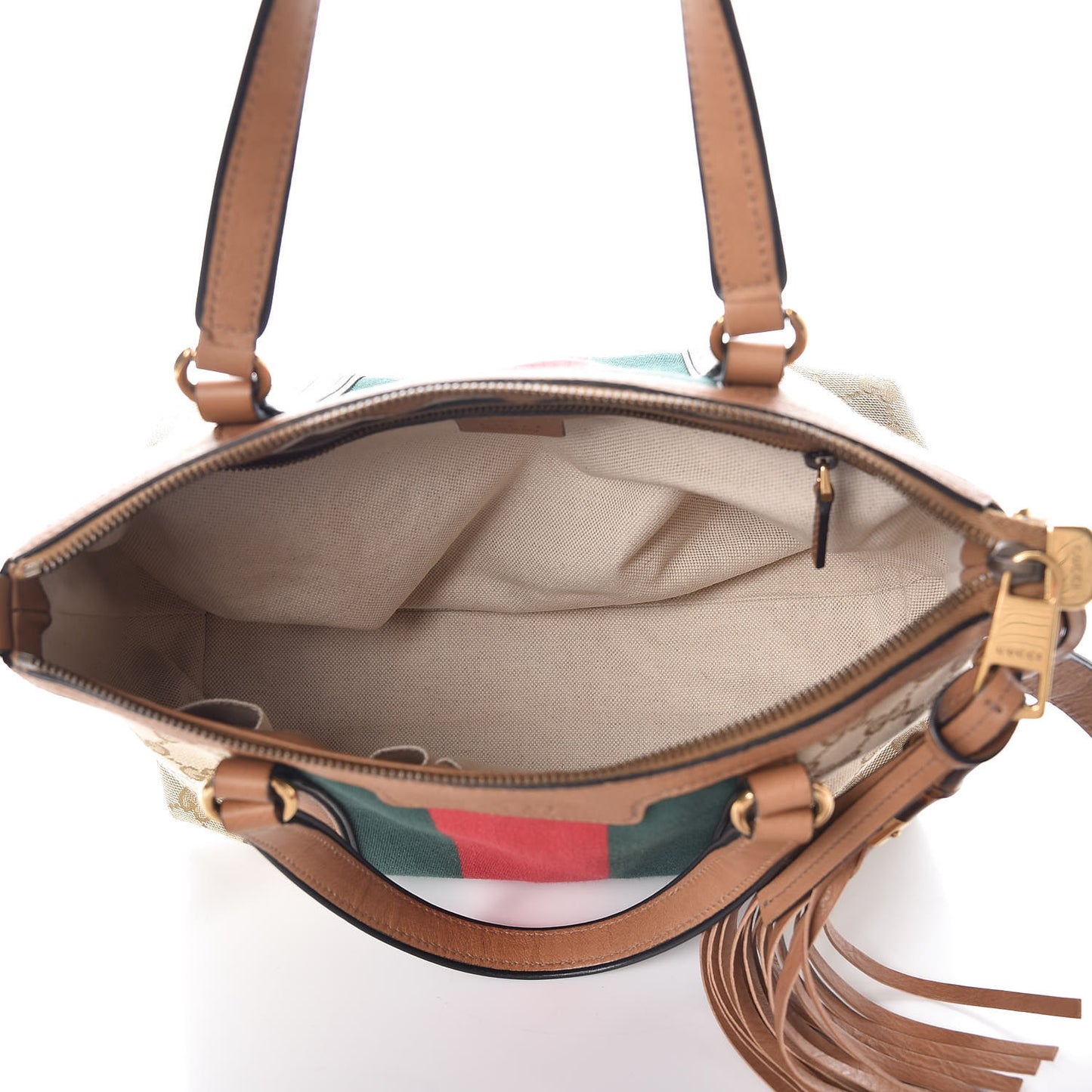 Monogram Web Rania Top Handle Bag Natural