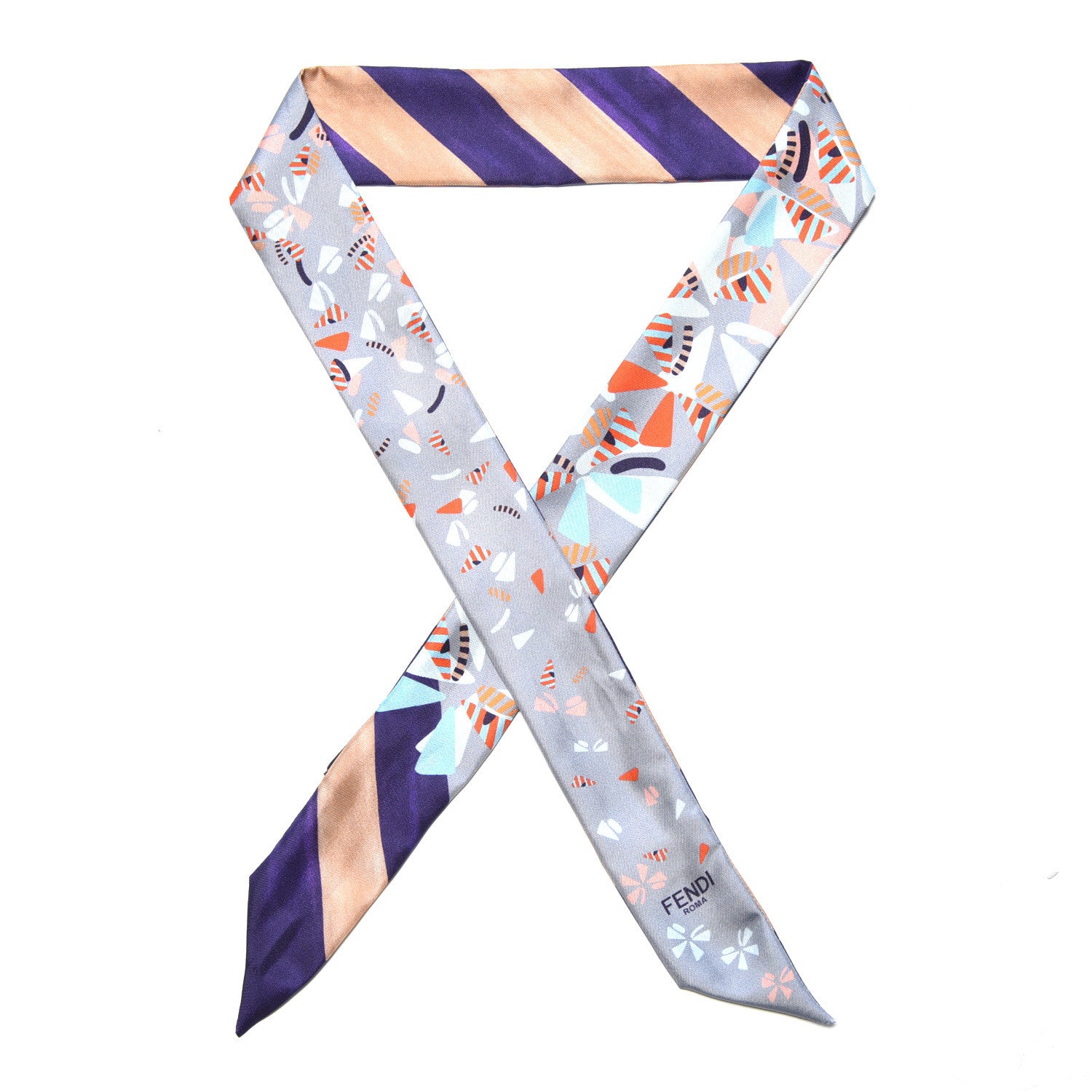 Fendi Silk Wonders Twill Scarf Ray 1 of 4