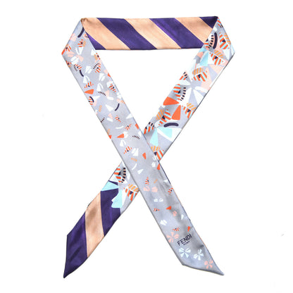 Fendi Silk Wonders Twill Scarf Ray 1 of 4
