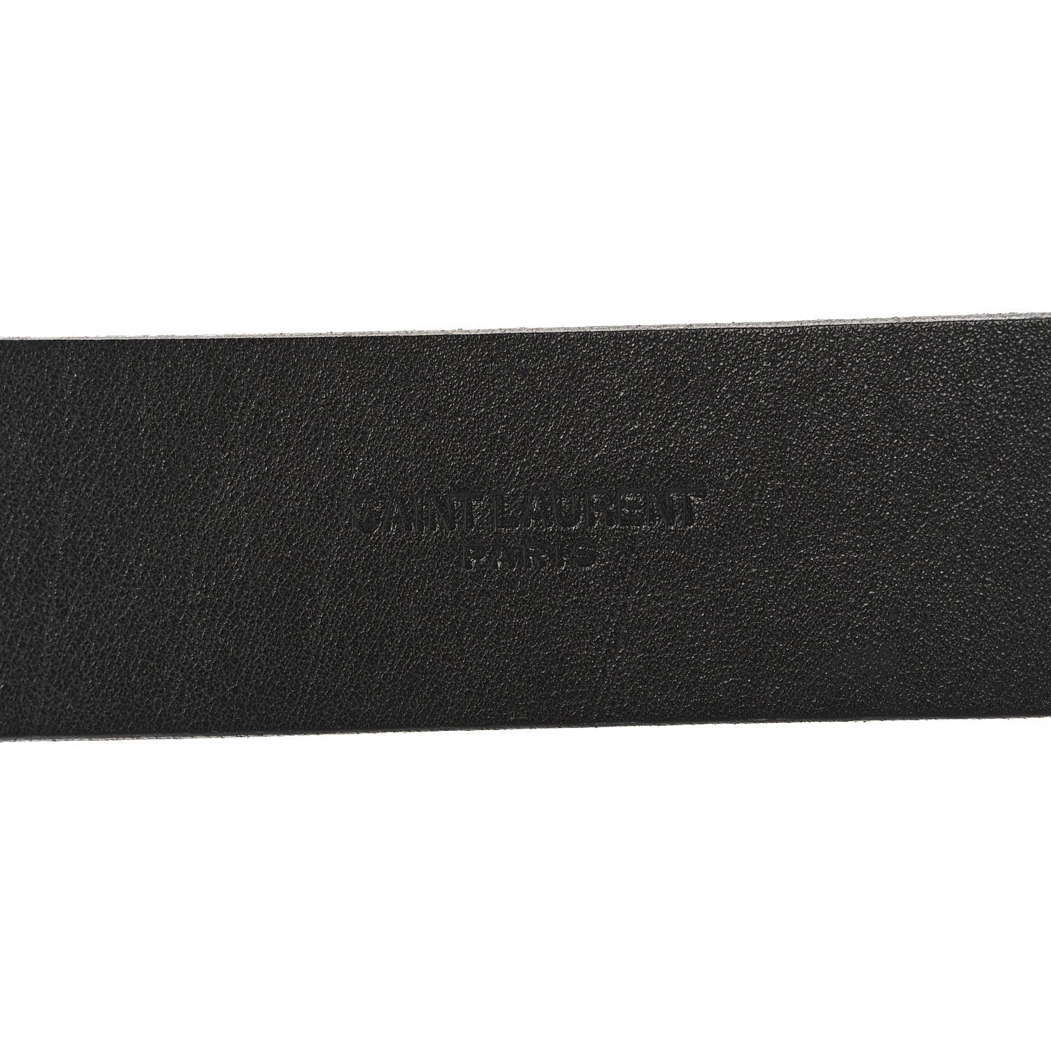 Saint Laurent Calfskin Crocodile Embossed Square Buckle Belt 75 30 Black 5 of 6