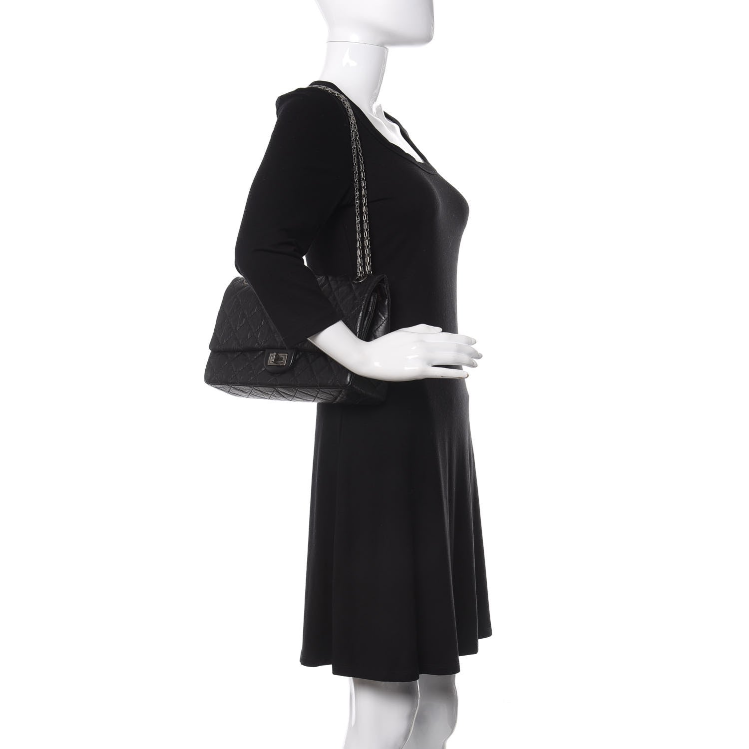 Chanel Aged Calfskin Quilted 2.55 Reissue 226 Flap Black 2 of 10