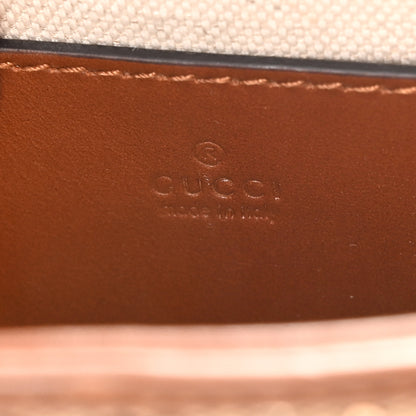 Gucci New Canvas Charisma Calfskin Crystal GG Monogram Mini Jackie 1961 Hobo Camel Ebony 6 of 11