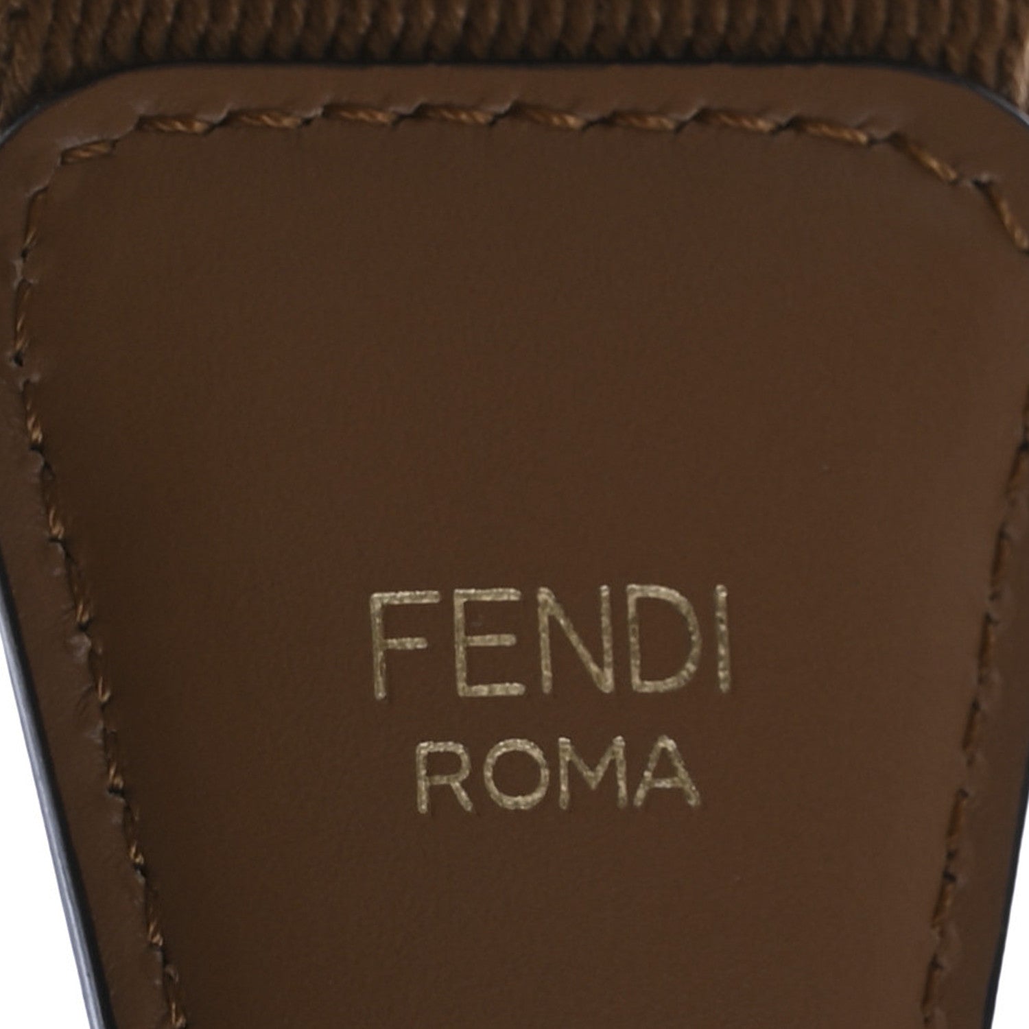 Fendi Ribbon Vitello King FF 1974 Adjustable Strap You Marrone Pink 3 of 5