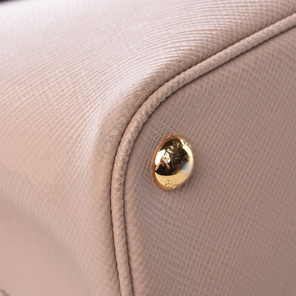 Prada Saffiano Cuir Medium Double Bag Cammeo Black 12 of 17