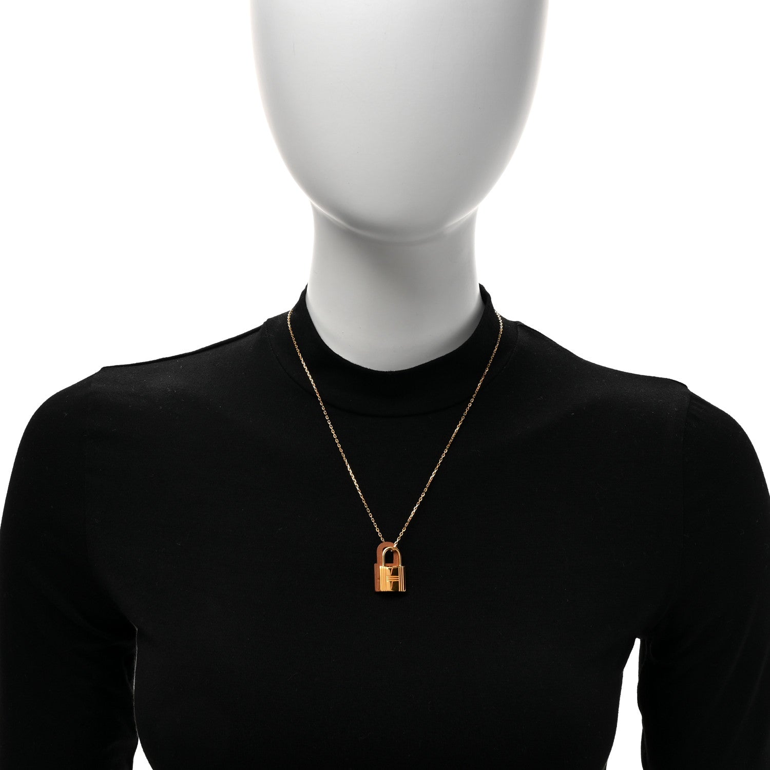 Hermes Swift Small O'Kelly Pendant Necklace Gold 2 of 7