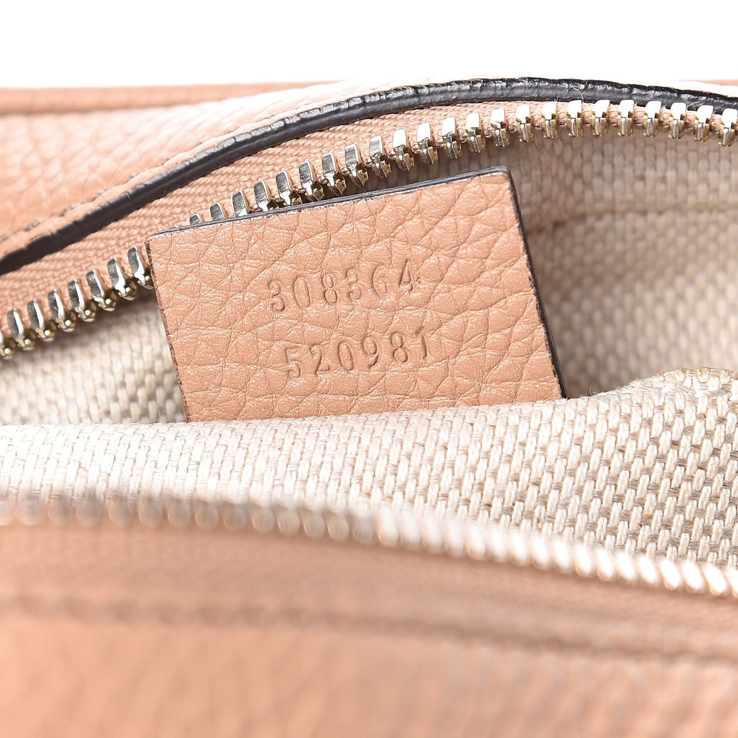 Pebbled Calfskin Small Soho Disco Bag Rose Beige
