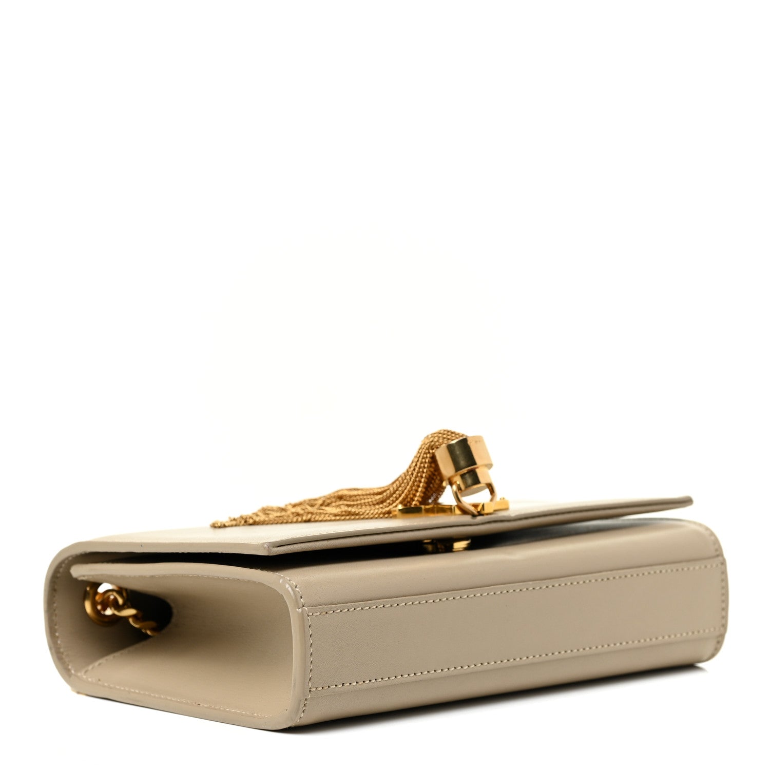 Saint Laurent Calfskin Small Classic Monogram Kate Tassel Satchel Dark Beige 4 of 18