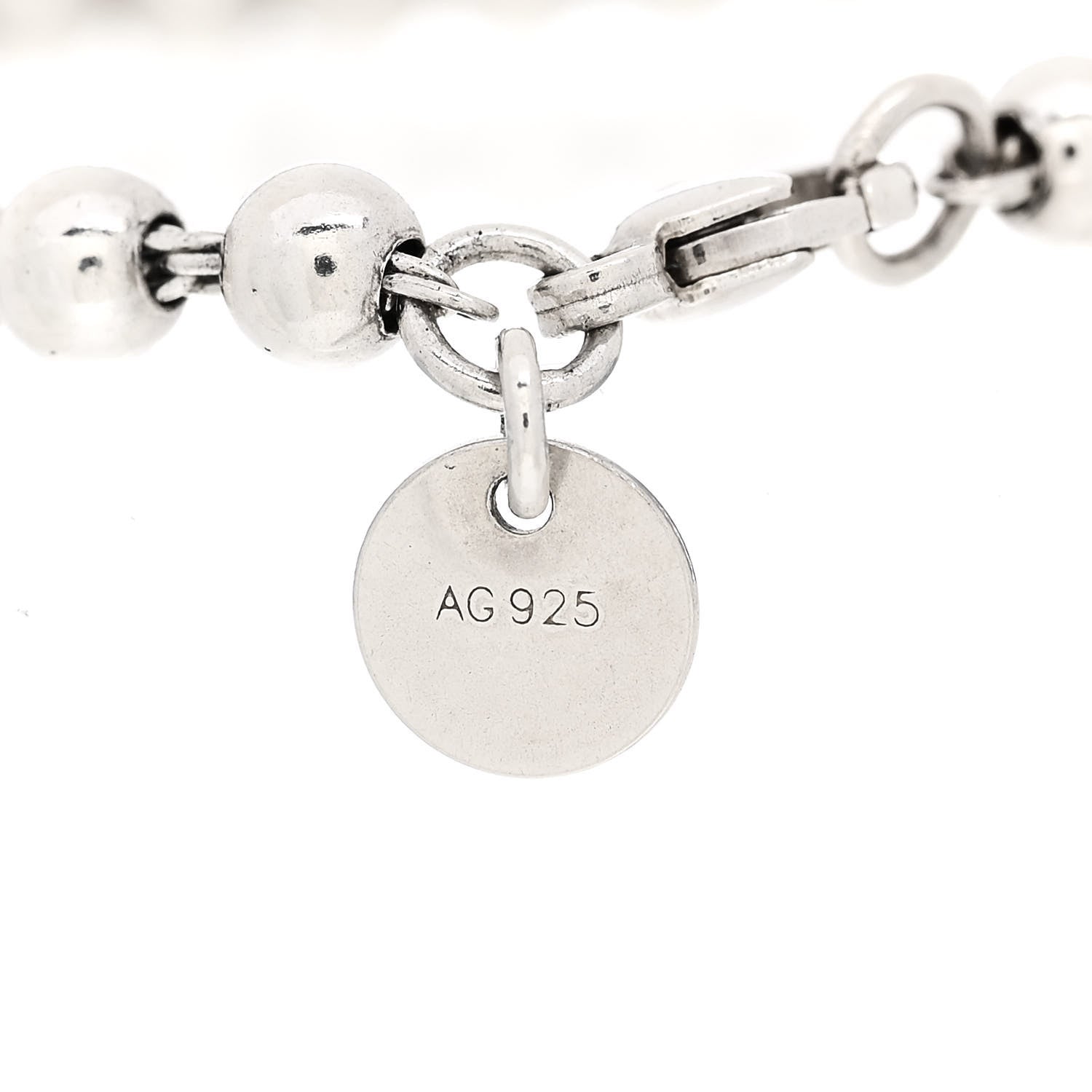 Tiffany Sterling Silver 4mm Return to Tiffany Heart Tag Bead Bracelet 4 of 6