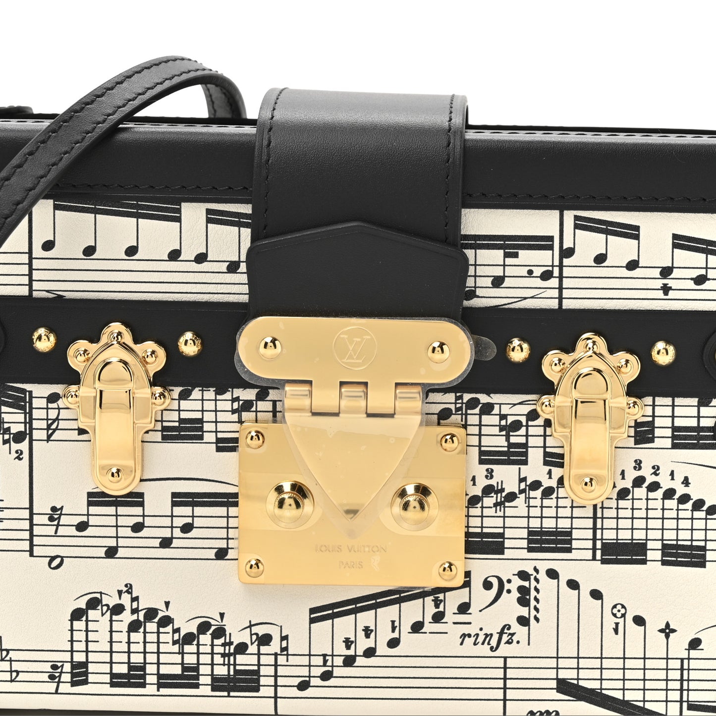 Calfskin LV Symphony Petite Malle White Black