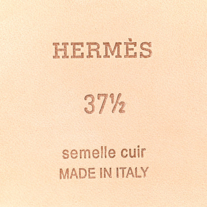 Hermes Box Calfskin Oran Sandals 37.5 Rose Pale 7 of 7