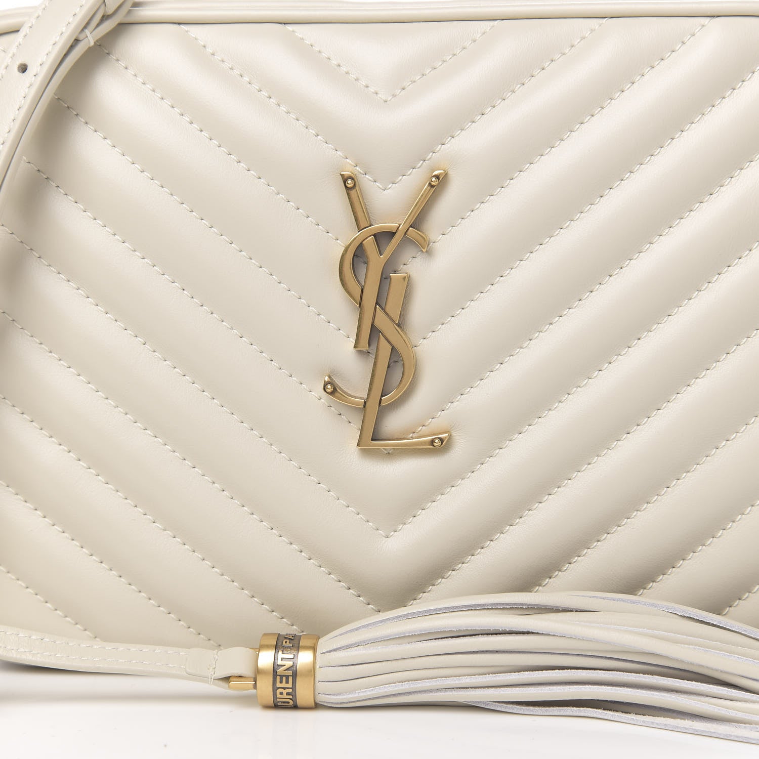 Saint Laurent Calfskin Matelasse Monogram Lou Camera Bag Crema Soft 8 of 8