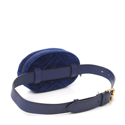 Gucci Velvet Matelasse GG Marmont Belt Bag 75 30 Cobalt Blue 2 of 9