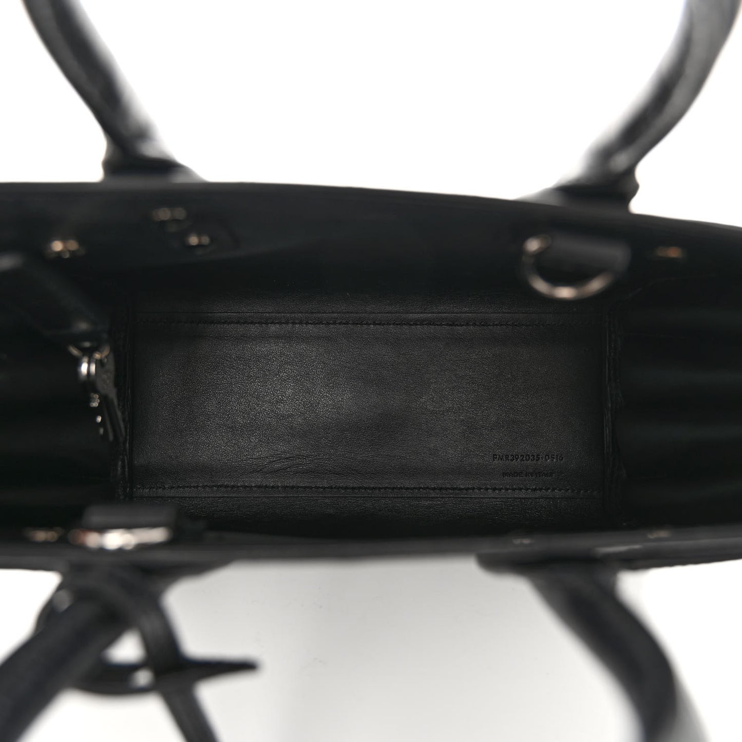 Calfskin Crocodile Embossed Nano Sac De Jour Black