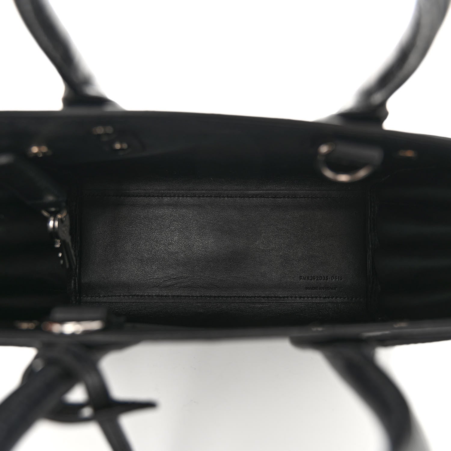 Saint Laurent Calfskin Crocodile Embossed Nano Sac De Jour Black 5 of 10