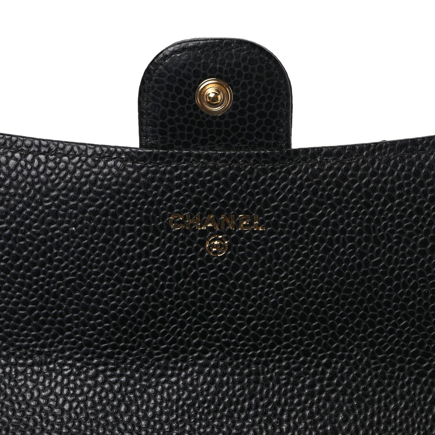 Chanel Caviar Quilted Large Gusset Flap Wallet Black 6 of 8