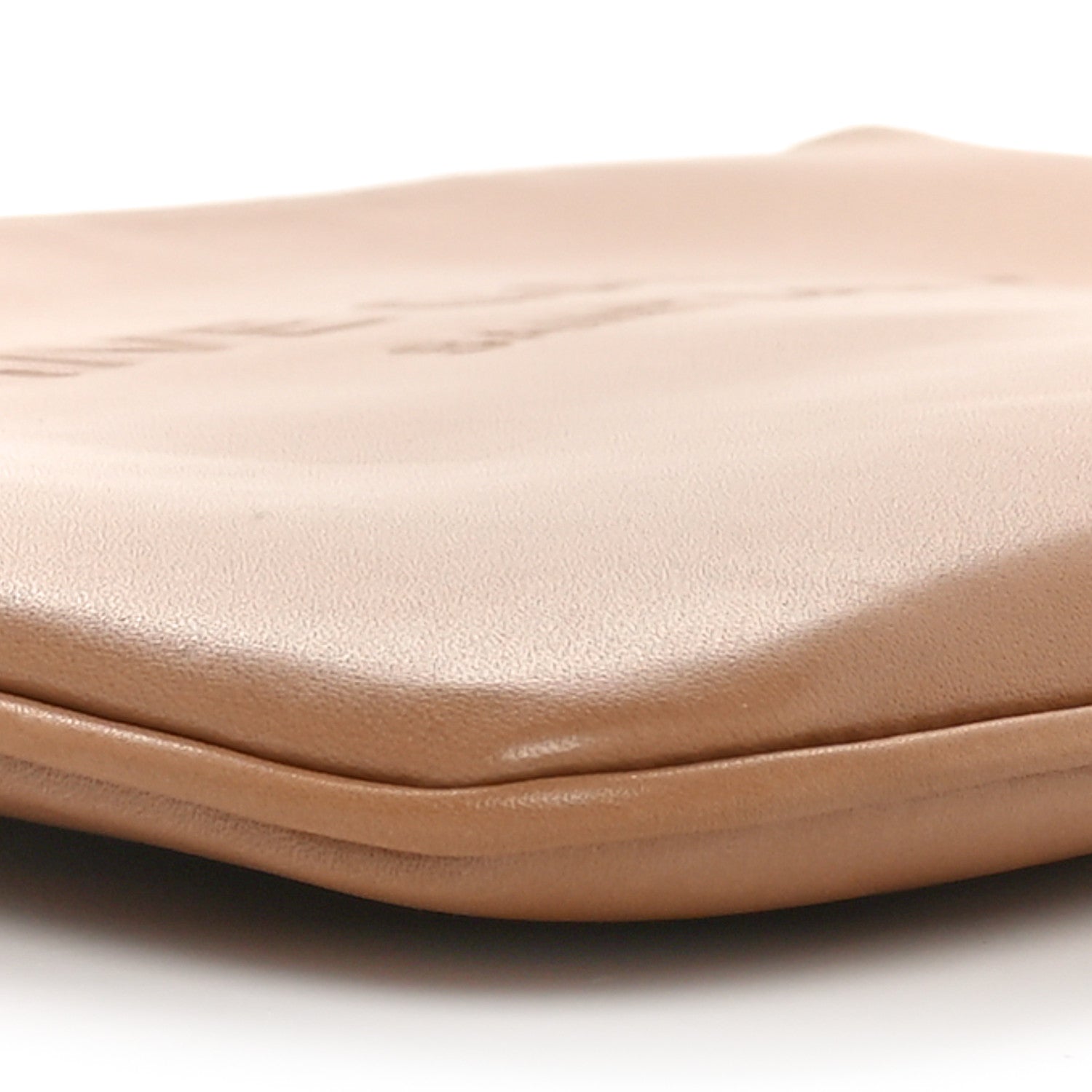 Saint Laurent Calfskin Rive Gauche Zipped Pouch Vintage Brown Gold 9 of 11
