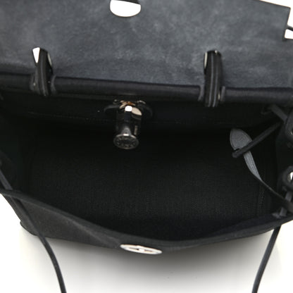 Hermes Military Toile Vache Hunter Herbag Zip PM 31 Black 5 of 11