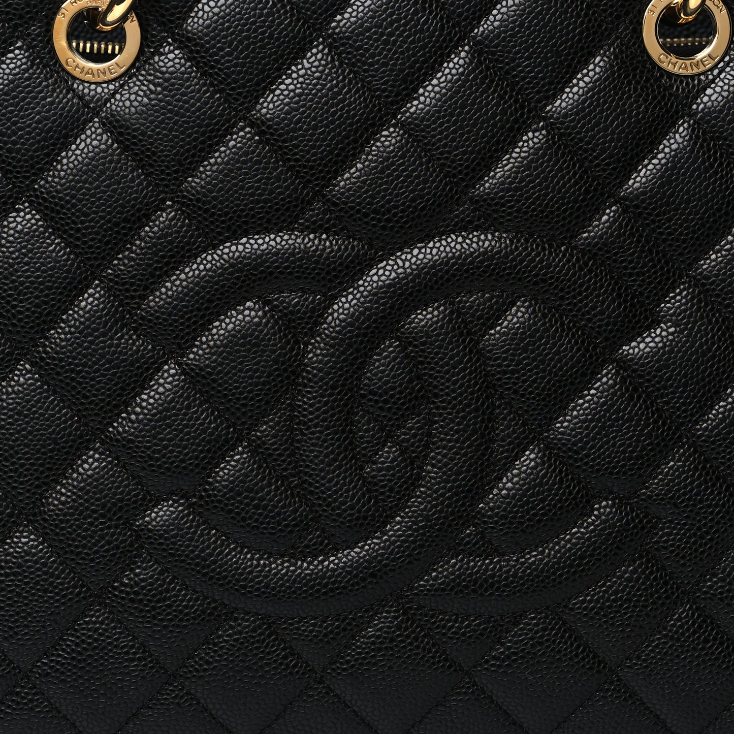 Caviar Quilted XL Grand Shopping Tote GST Black