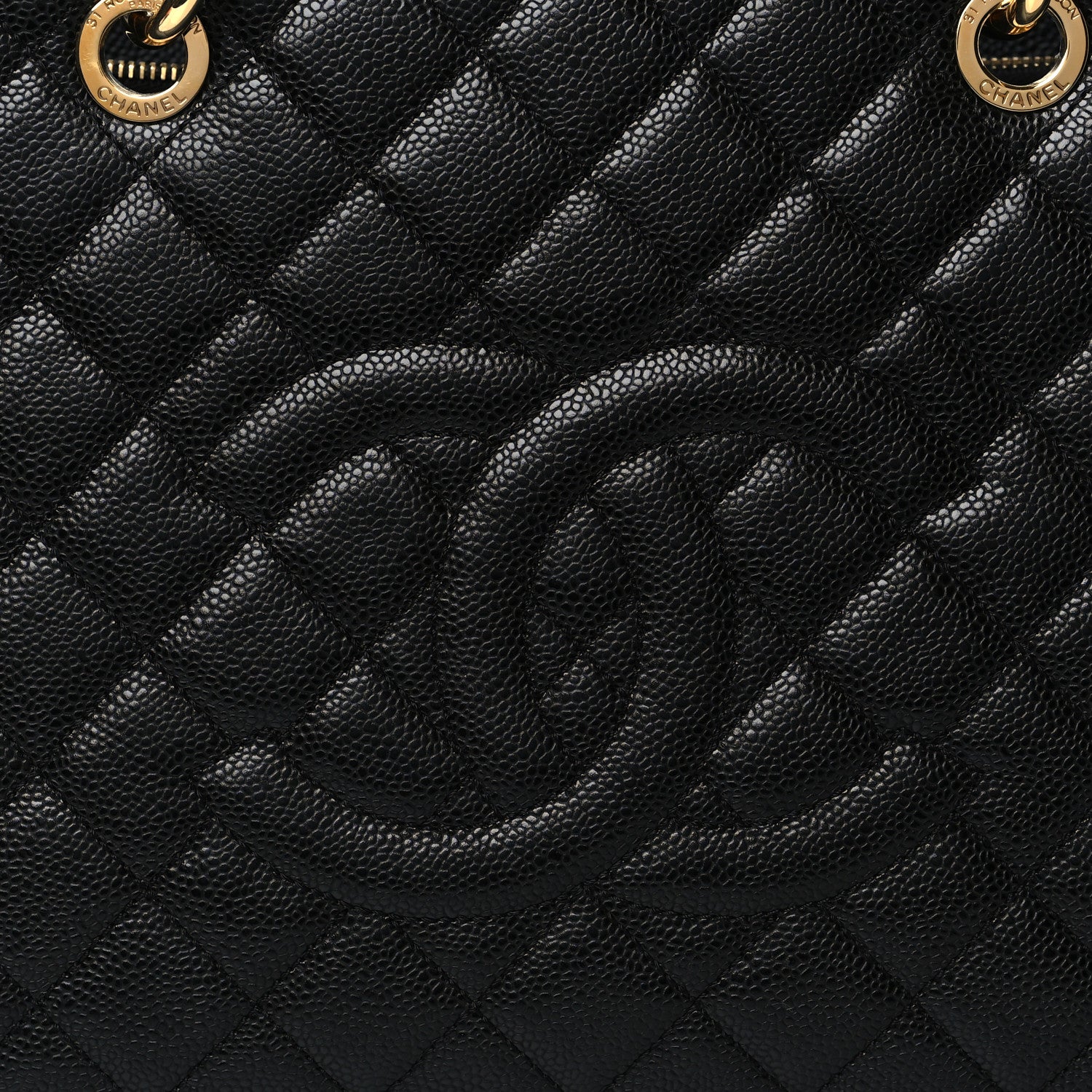 Chanel Caviar Quilted XL Grand Shopping Tote GST Black 8 of 11