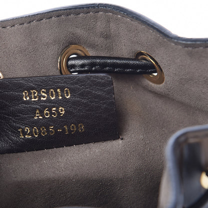 Fendi Vitello Liberty F is Fendi Bi-Color FF 1974 Embossed Mini Mon Tresor Bucket Bag Maya Black 7 of 13