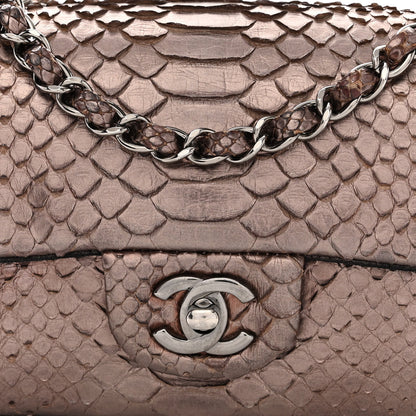 Chanel Metallic Snakeskin Mini Rectangular Flap Bronze 8 of 10