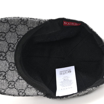 Gucci Covered Wool GG Monogram Baseball Hat M Grey Dark Grey Black 7 of 9