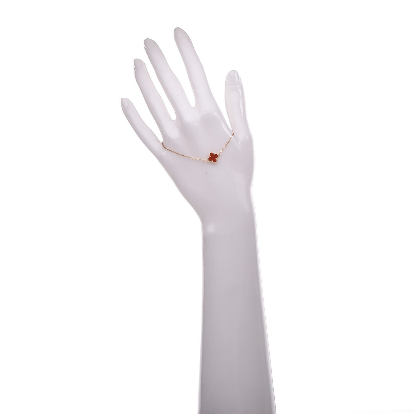 18K Rose Gold Carnelian Sweet Alhambra Bracelet
