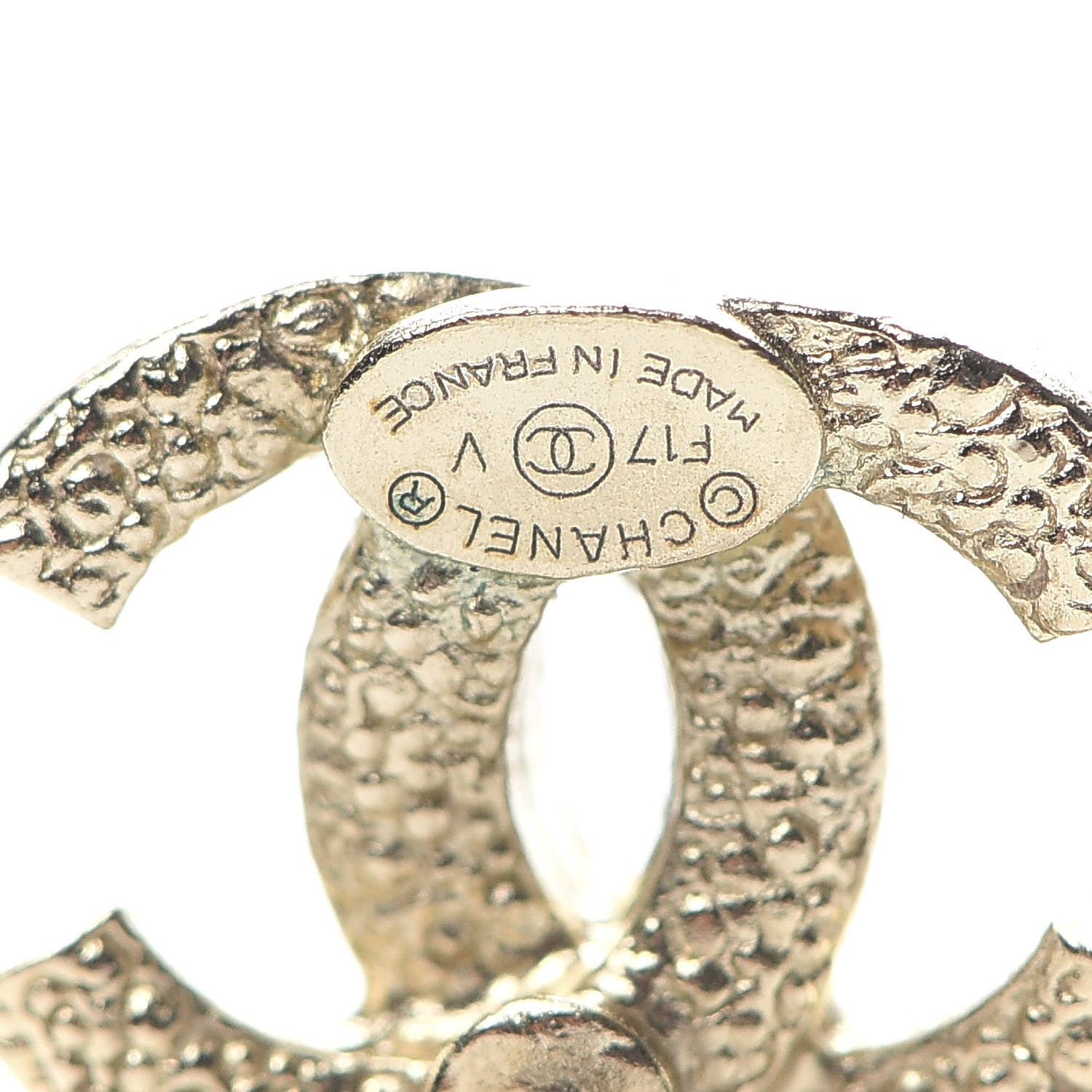Chanel Crystal CC Earrings Gold 4 of 5