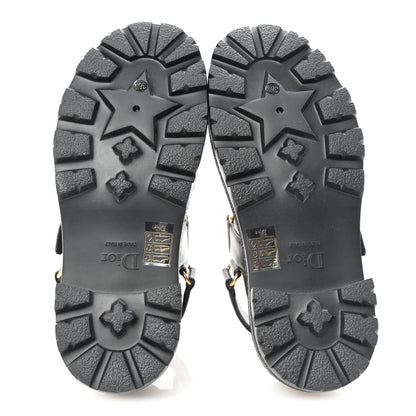 Christian Dior Lambskin Dioract Platform Sandals 36.5 Black 6 of 10