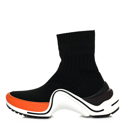 Louis Vuitton Stretch Textile LV Archlight Sneaker Boots 40 Black Orange 1 of 9