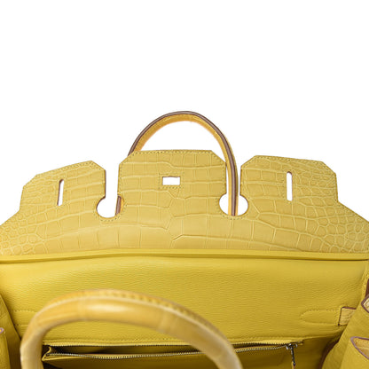 Hermes Matte Porosus Crocodile Birkin 35 Mimosa 15 of 39