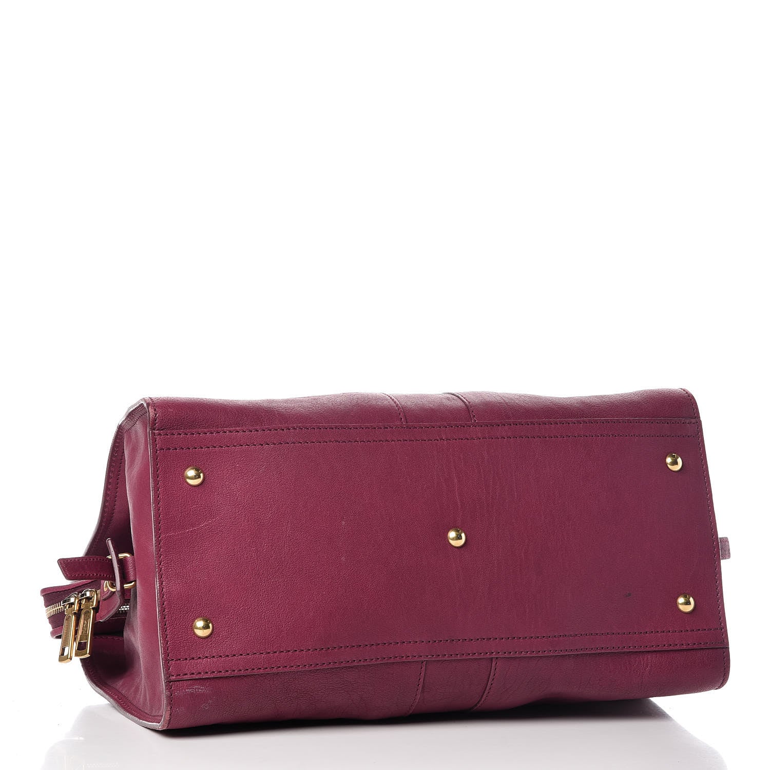Saint Laurent Sheepskin Medium Cabas ChYc Black Cherry 4 of 20
